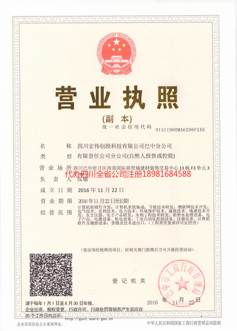 河池河池宏伟创投科技有限公司